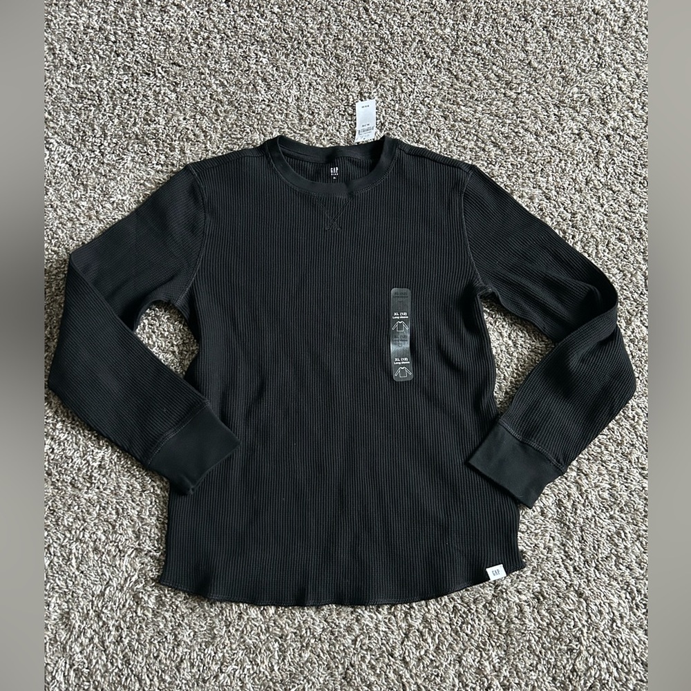 Gap Kids Boys waffle knit long sleeve shirt. Size 12 XL NEW WITH TAGS